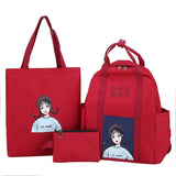 Cartoon Print Children School Bag Female Student Backpack Girl Schoolbag