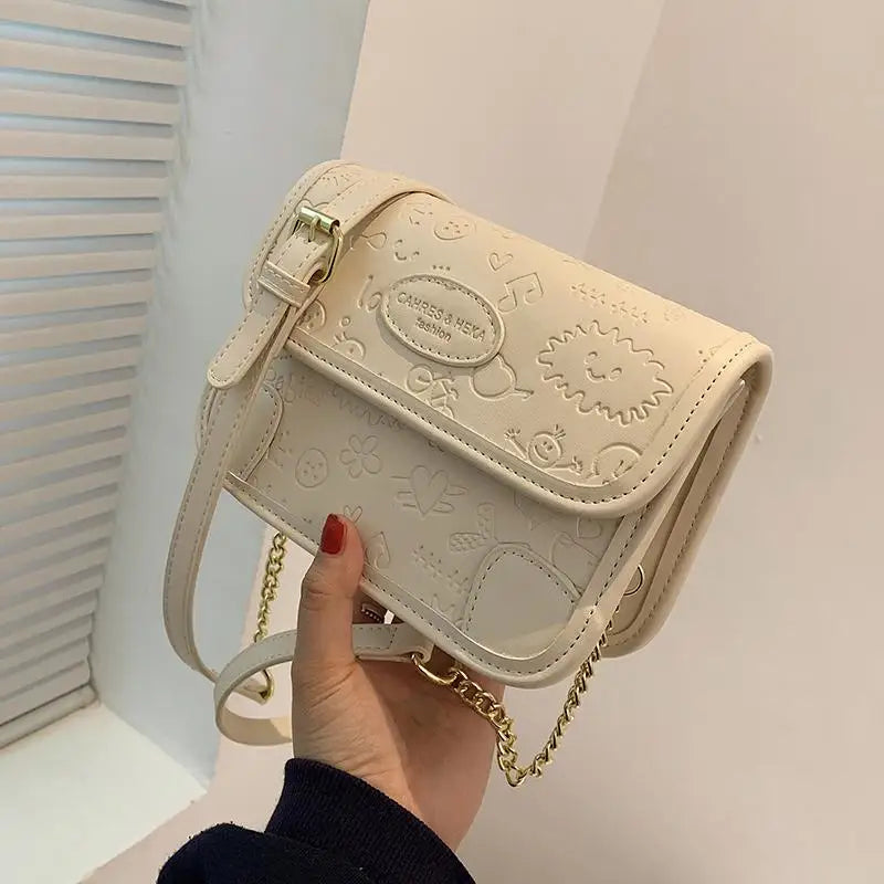 Cartoon Print Shoulder Bag for Women Crossbody Bag