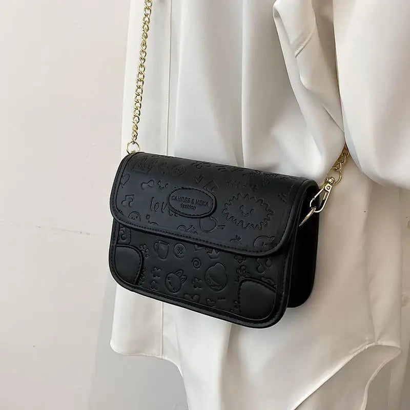 Cartoon Print Shoulder Bag for Women Crossbody Bag