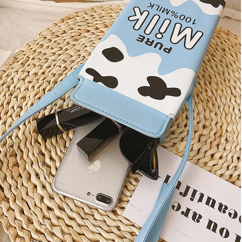 Fruit Milk Banana Strawberry Women Shoulder Mini Bag