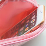 Cartoon Girls Messenger Bag Zipper PU Leather Cross Body Shell Bag