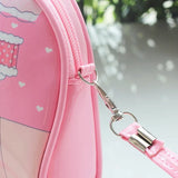 Cartoon Girls Messenger Bag Zipper PU Leather Cross Body Shell Bag
