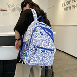 Cartoon Graffiti Backpack Large-capacity Schoolbag