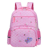 Cartoon Printing School Bags for Girls Grade 2-6 Orthopedic School Backpack Pink