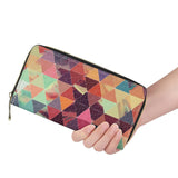 Cartoon Pug Floral Print Long Wallet Zipper Clutch Bag