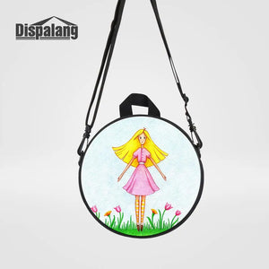 Cartoon Ballerina Dancing Ballet Girl Round Bag for Kids