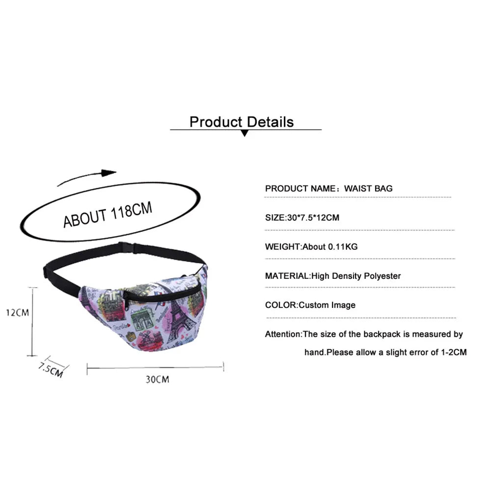 Kids Cartoon Running Sport Waist Bag Fanny Pack Mini Crossbody Lumbar Bag