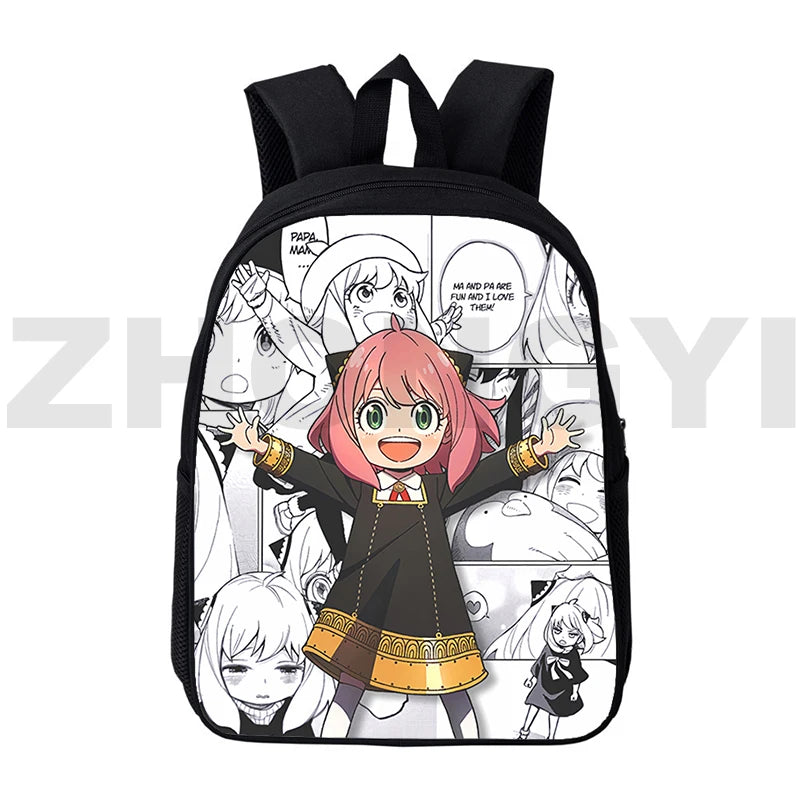 SPY X FAMILY Anya Forger Backpack 12/16 Inch Waterproof Schoolbag
