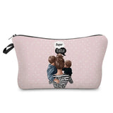 Cartoon Mama Printed Cosmetic Bag Mom And Baby Foldable Women Casual Storage