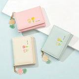 Cartoon Tassel Student Female Purse Clutch Women Three-fold Short Thin Wallet