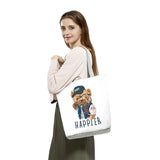 Cartoon Toy Bear Printed Tote Bag Eco Friendly Storage Shopping Bag