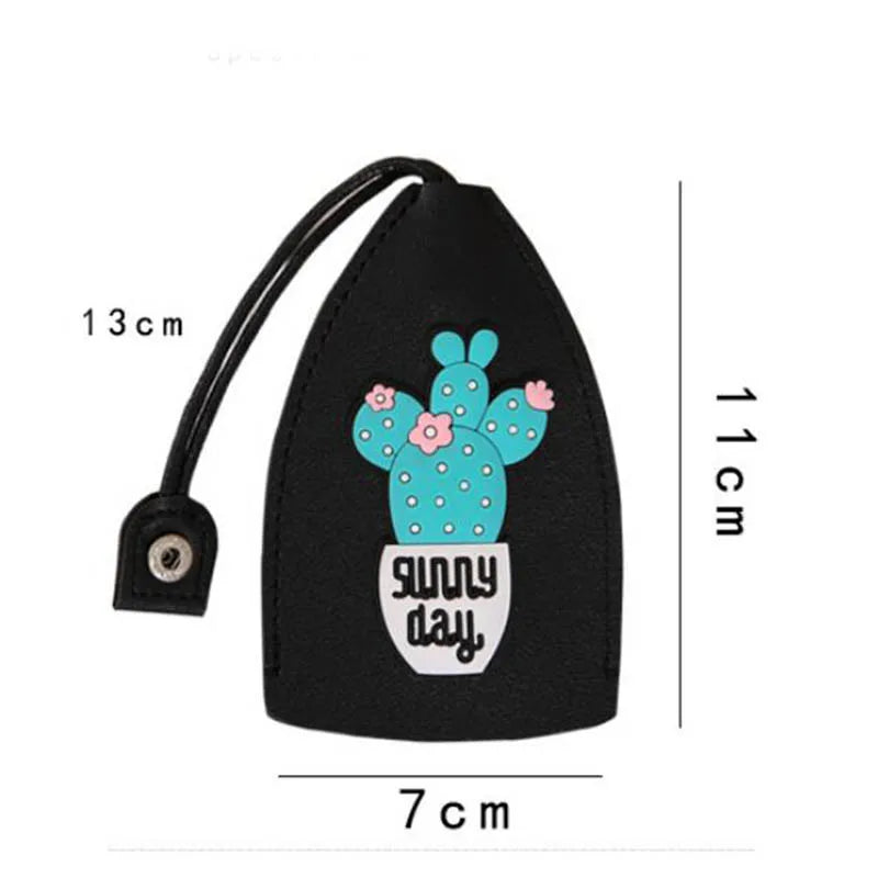 Cartoon Unisex Pull Type Key Bag PU Leather Key Wallets