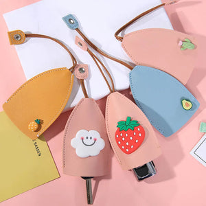Cartoon Unisex Pull Type Key Bag PU Leather Key Wallets