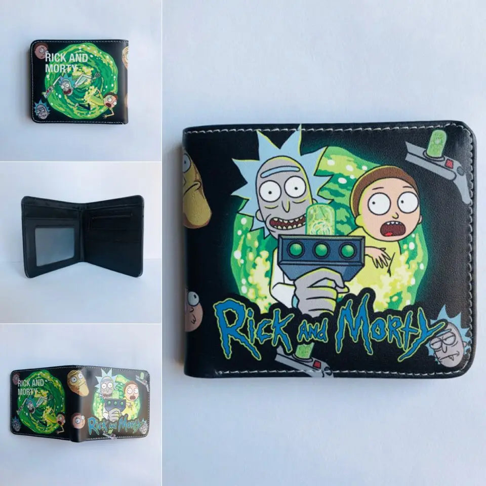 Cartoon Leather Purse Dollar Short Wallet for Kids Men Women