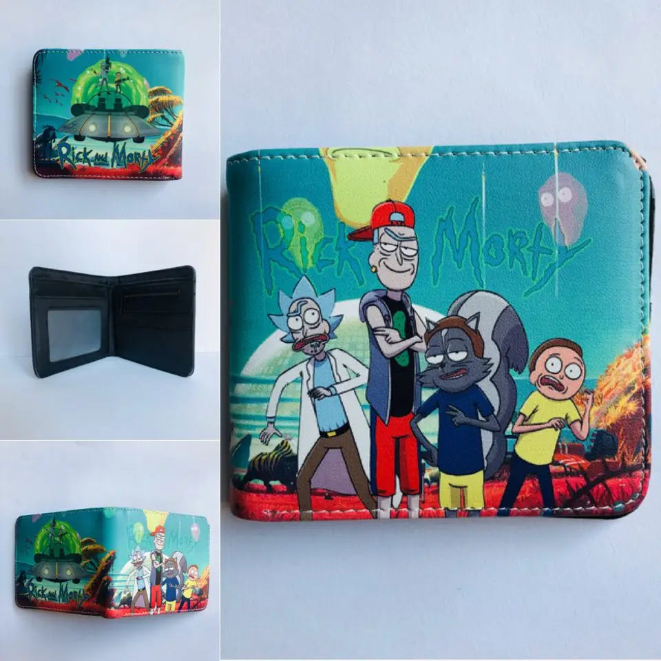 Cartoon Leather Purse Dollar Short Wallet for Kids Men Women