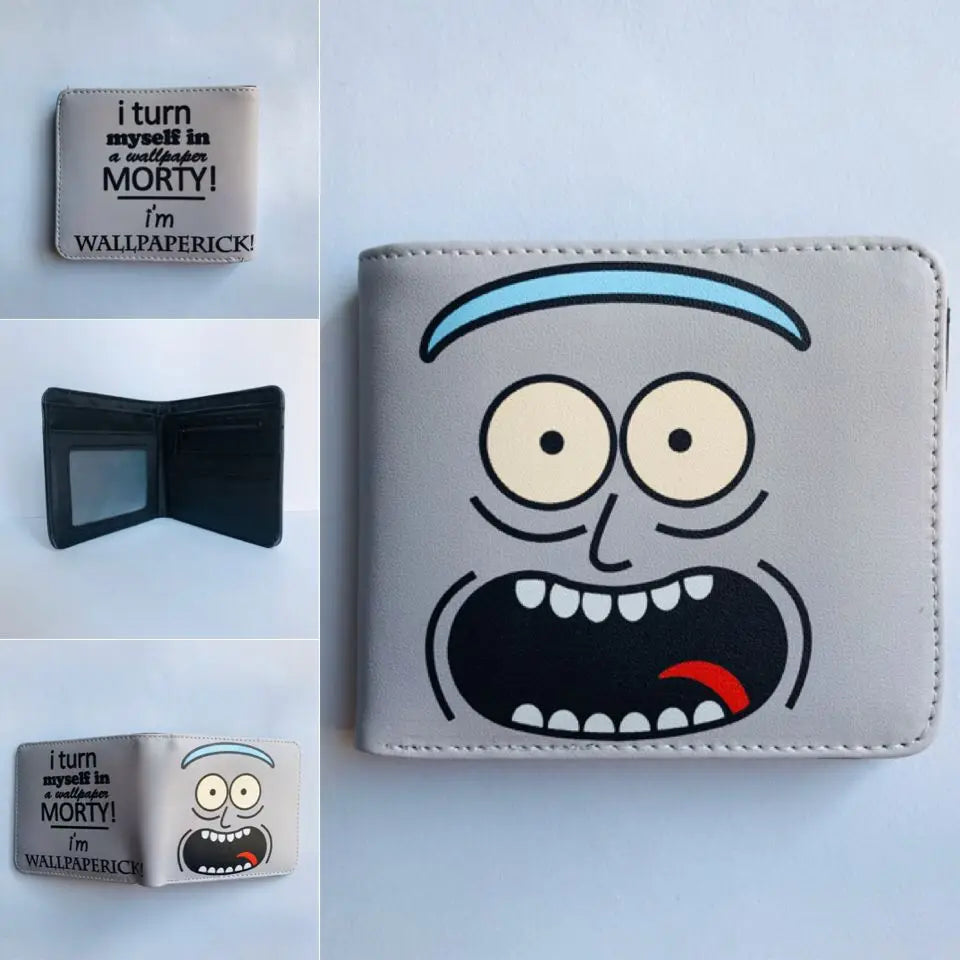 Cartoon Leather Purse Dollar Short Wallet for Kids Men Women