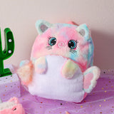 Cartoon plush big eyes backpack with wings for girls