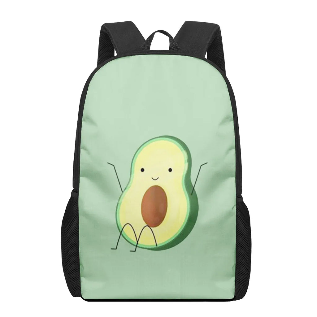 Avocado Print School Bags for Boys Girls Backpacks Kids Book Bag Satchel