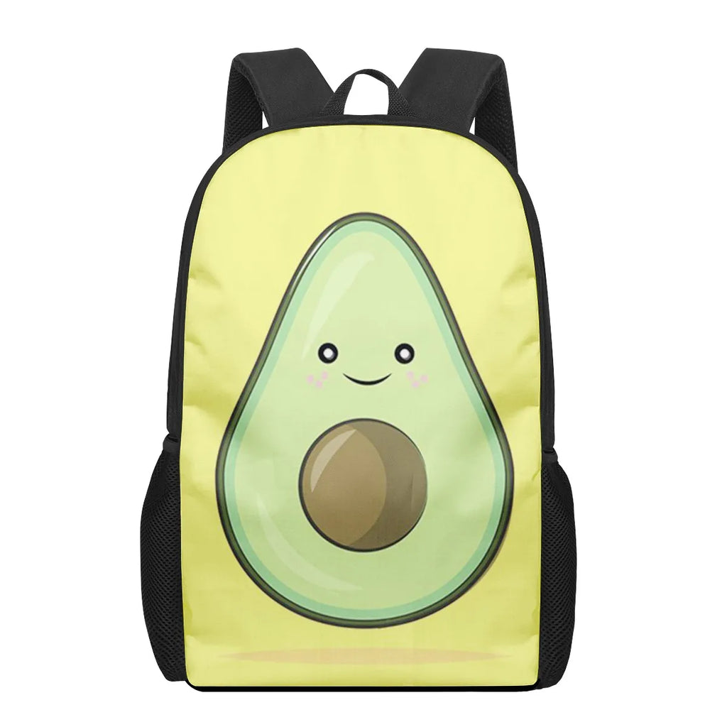 Avocado Print School Bags for Boys Girls Backpacks Kids Book Bag Satchel