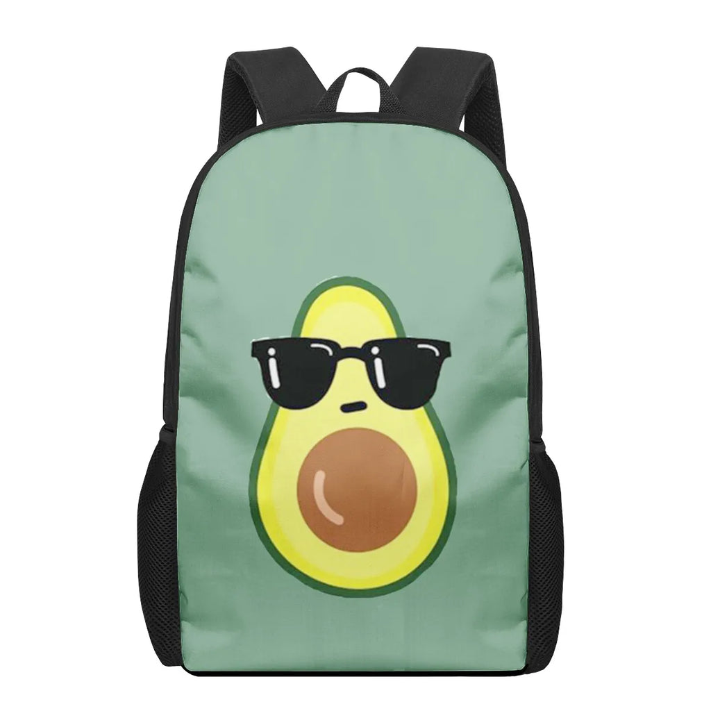 Avocado Print School Bags for Boys Girls Backpacks Kids Book Bag Satchel