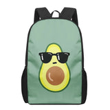Avocado Print School Bags for Boys Girls Backpacks Kids Book Bag Satchel