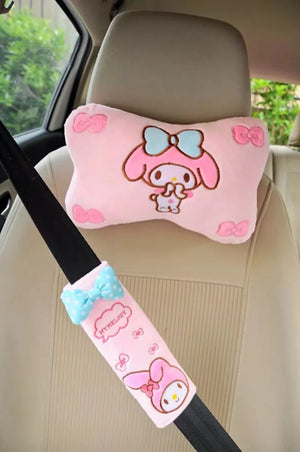 Cartoon Car Neck Pillow Seat Belt Cover Neck Pillow Bone Pillow Shoulder Strap