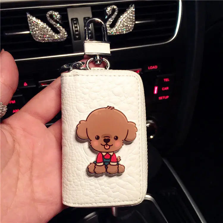 Cartoon Dog Key Bag Ladies GM Key Case Pendant Car Key Chain