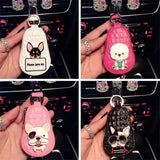 Cartoon Dog Key Bag Ladies GM Key Case Pendant Car Key Chain