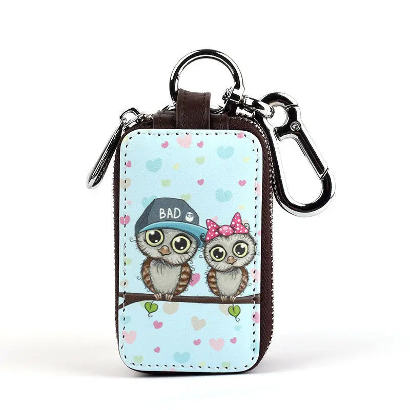 Cartoon Key Case Keychain Car Key Case for Women Large Capacity