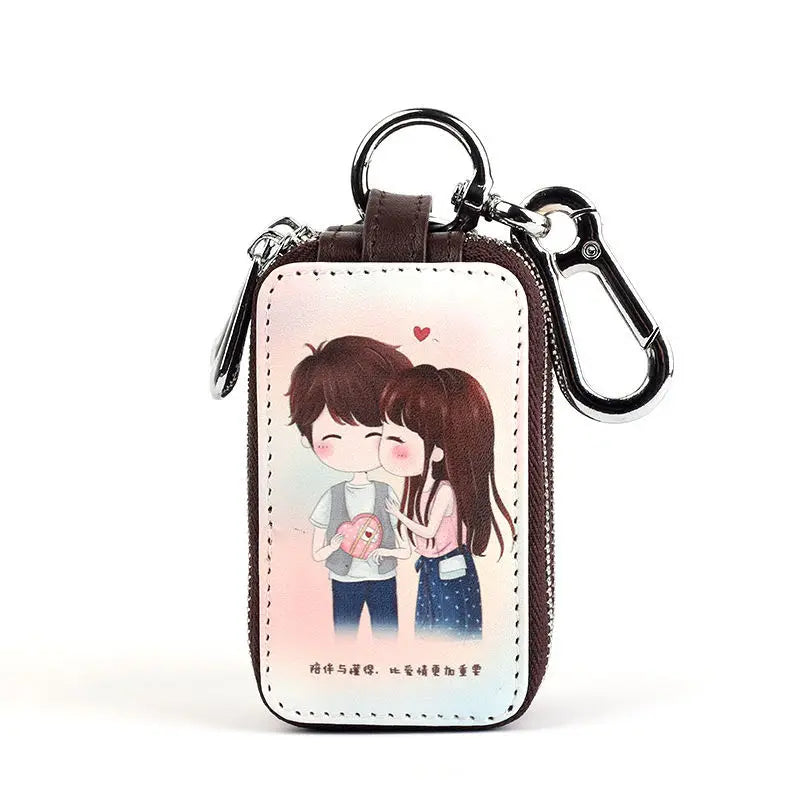 Cartoon Key Case Keychain Car Key Case for Women Large Capacity