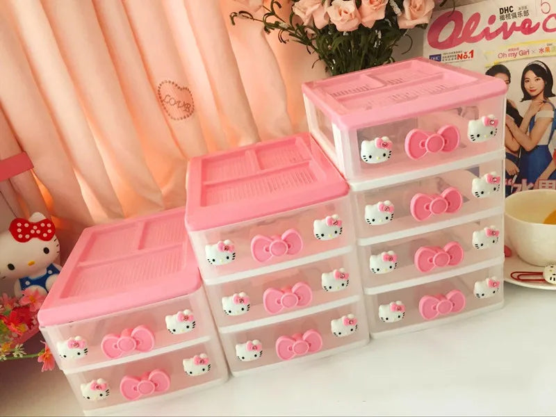 Cartoon Multi-Layer Drawer Box Desktop Storage Jewelry Box
