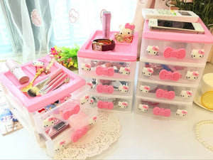 Cartoon Multi-Layer Drawer Box Desktop Storage Jewelry Box