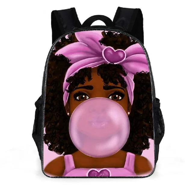 Cartoon Pattern School Bag Backpack Large Capacity Girls Backpack