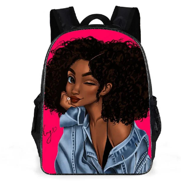 Cartoon Pattern School Bag Backpack Large Capacity Girls Backpack