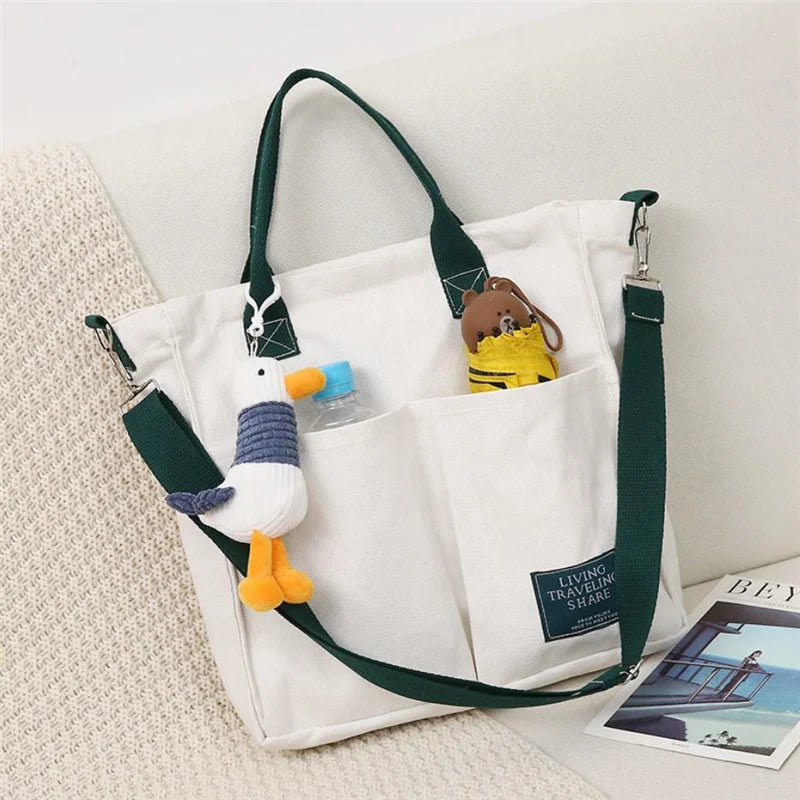 Cartoons Women Handbag Shoulder Bags Large Capacity Canvas