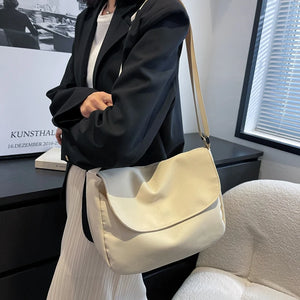 Casual Women Shopper Tote Bag Solid Large Capacity Shoulder Bag Crossbody Bags