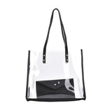 Casual All-match Pure PVC Handbags Women Transparent Shoulder Composite Bag