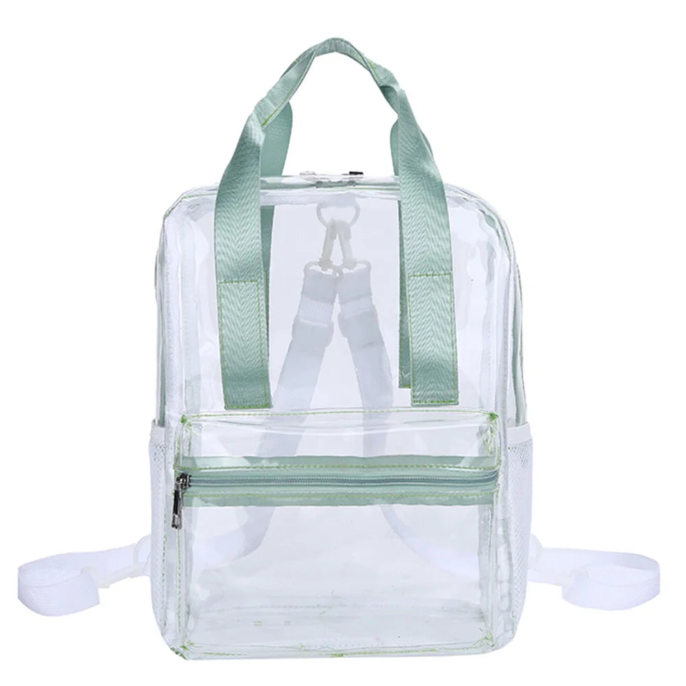 Casual All-match PVC Women's Backpack Travel Waterproof Female Zipper Schoolbags