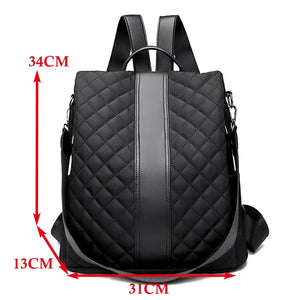Casual Anti-theft Women's Backpack PU Oxford Shoulder Bags For Teenagers Girl