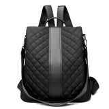 Casual Anti-theft Women's Backpack PU Oxford Shoulder Bags For Teenagers Girl