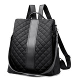 Casual Anti-theft Women's Backpack PU Oxford Shoulder Bags For Teenagers Girl