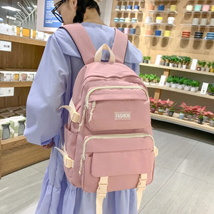 Casual Backpack School Bags For Teenage Girls College Student Women Kids