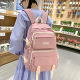 Casual Backpack School Bags For Teenage Girls College Student Women Kids