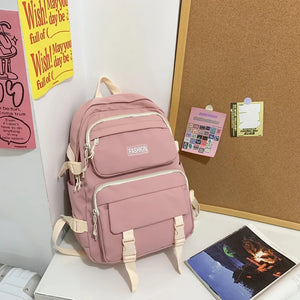 Casual Backpack School Bags For Teenage Girls College Student Women Kids