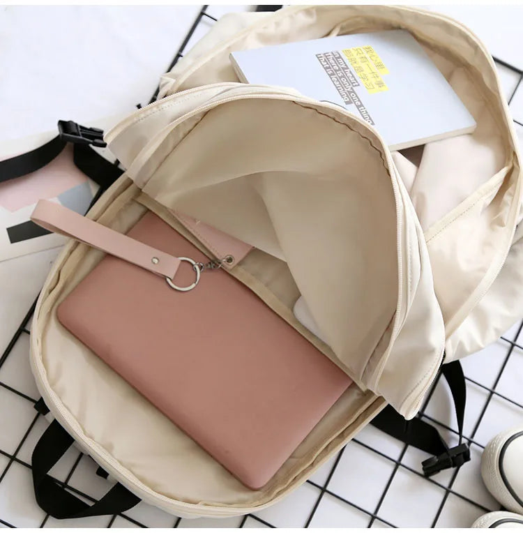 Casual Backpack Women Travel Bag High Capacity Solid Women's Backpack
