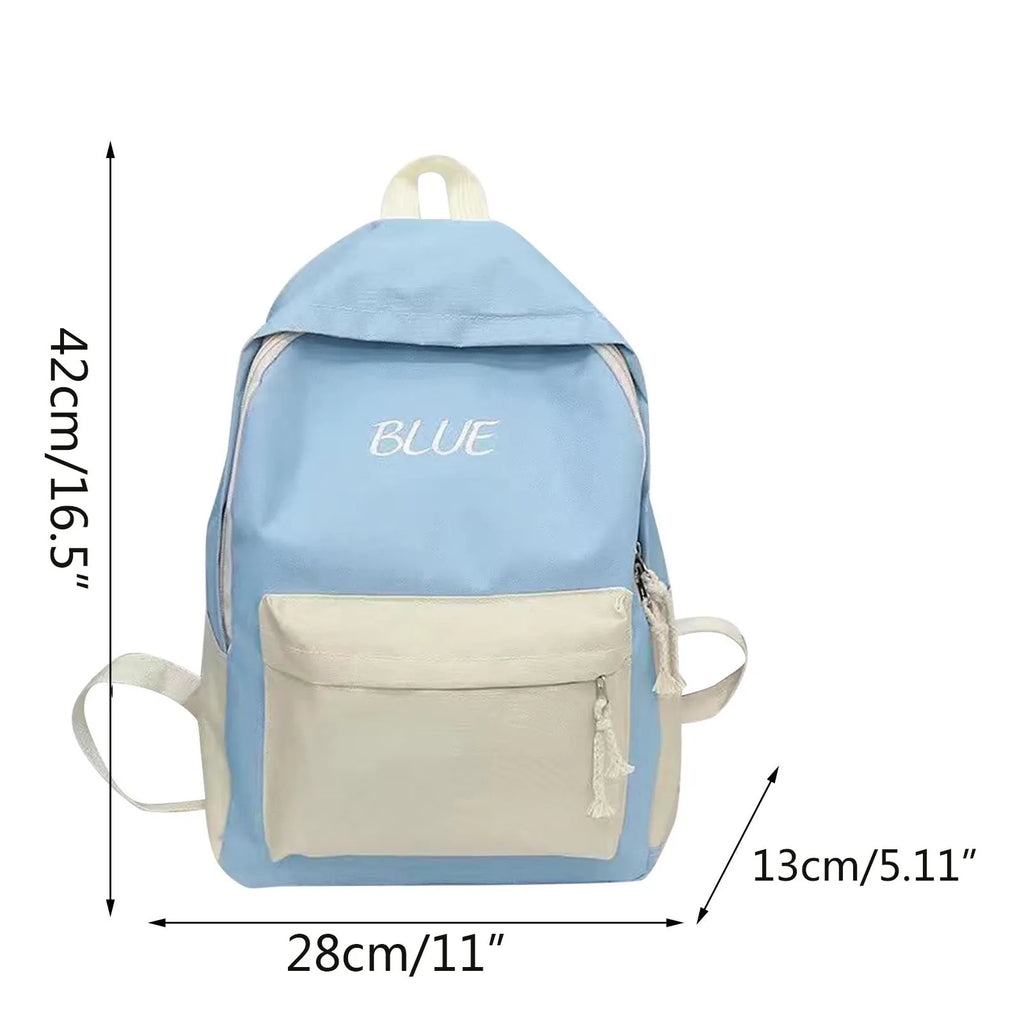 Casual Backpacks Women Patchwork Women Shoulder Bag Nylon Teenage Girl School