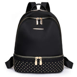 Casual Backpacks Women Large Capacity Rivet Oxford Bagpack Trave Bagpack