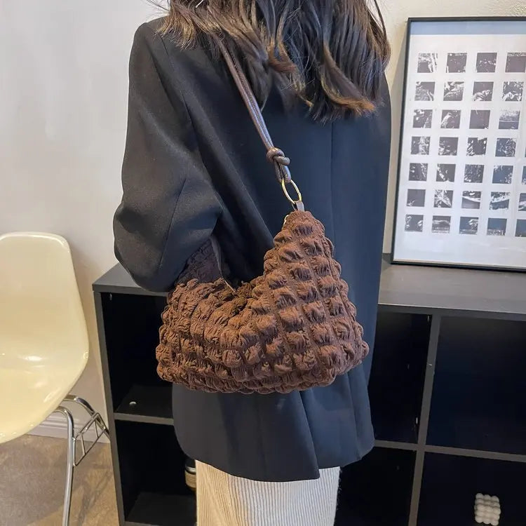 Casual Solid Rhombus Shoulder Bag for Women