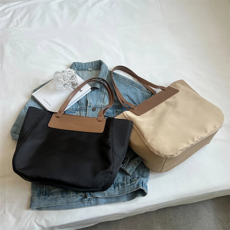 Casual Big Tote Bag Canvas Women's Handbag Female High-capacity Shoulder Side Ba