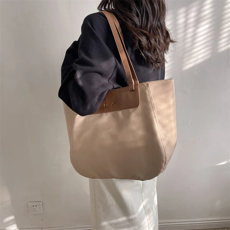 Casual Big Tote Bag Canvas Women's Handbag Female High-capacity Shoulder Side Ba